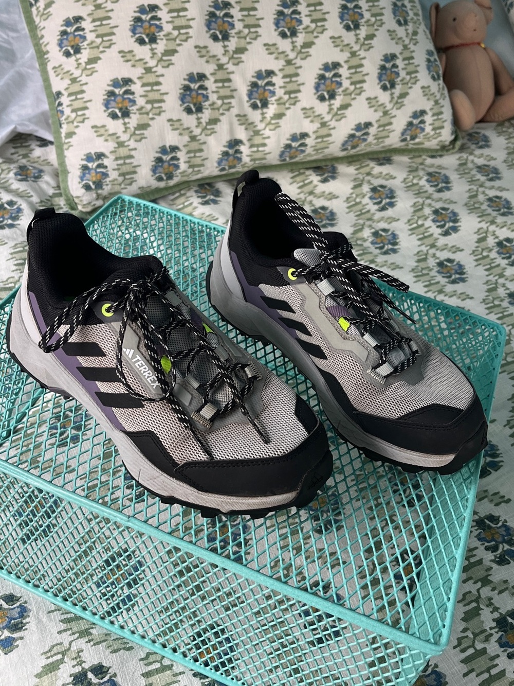 adidas Terrex Trail Shoes - Gray, Black & Purple Highlights